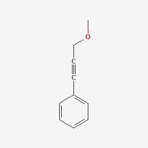molecular formula C10H10O B14705874 Benzene, (3-methoxy-1-propynyl)- CAS No. 22174-59-0
