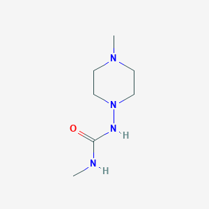 molecular formula C7H16N4O B14705877 N-Methyl-N'-(4-methylpiperazin-1-yl)urea CAS No. 22771-70-6