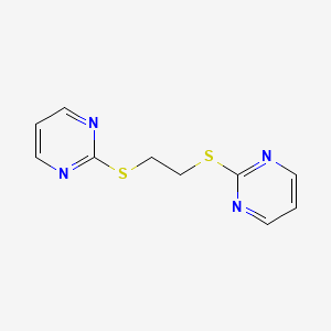 molecular formula C10H10N4S2 B14705907 Pyrimidine, 2,2'-[1,2-ethanediylbis(thio)]bis- CAS No. 15018-76-5