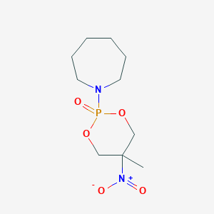 molecular formula C10H19N2O5P B14705913 1-(5-Methyl-5-nitro-2-oxido-1,3,2-dioxaphosphinan-2-yl)azepane CAS No. 20926-39-0