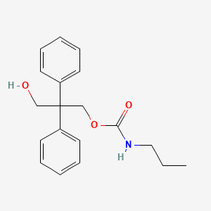 molecular formula C19H23NO3 B14705917 Carbamic acid, propyl-, 3-hydroxy-2,2-diphenylpropyl ester CAS No. 25384-58-1