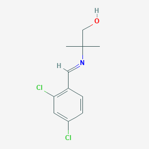 molecular formula C11H13Cl2NO B14705947 2-[(2,4-Dichlorophenyl)methylideneamino]-2-methylpropan-1-ol CAS No. 25457-96-9