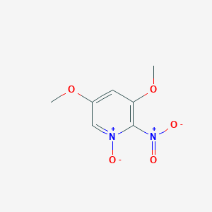 molecular formula C7H8N2O5 B14705983 Pyridine, 3,5-dimethoxy-2-nitro-, 1-oxide CAS No. 18344-57-5