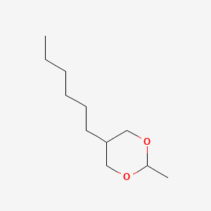 molecular formula C11H22O2 B14705986 cis-5-Hexyl-2-methyl-1,3-dioxane CAS No. 22645-33-6
