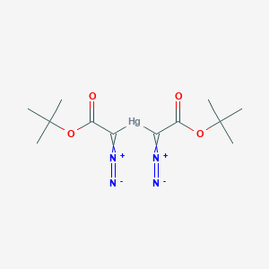 molecular formula C12H18HgN4O4 B14706014 Bis(2-tert-butoxy-1-diazonio-2-oxidoethenyl)mercury CAS No. 22085-17-2