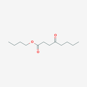 molecular formula C12H22O3 B14706020 Octanoic acid, 4-oxo-, butyl ester CAS No. 18688-70-5