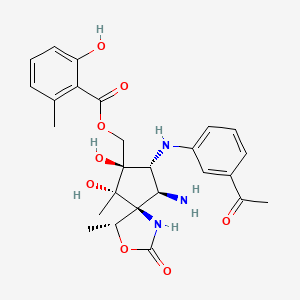 molecular formula C26H31N3O8 B14706045 Pactamycate CAS No. 23754-55-4
