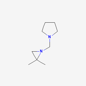 molecular formula C9H18N2 B14706059 1-[(2,2-Dimethylaziridin-1-yl)methyl]pyrrolidine CAS No. 20030-86-8