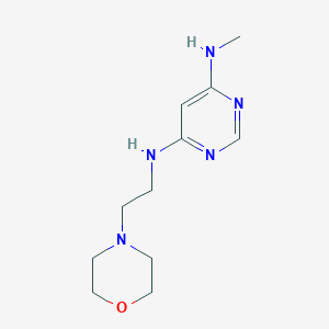 molecular formula C11H19N5O B1470610 N4-methyl-N6-(2-morpholinoethyl)pyrimidine-4,6-diamine CAS No. 1513611-34-1