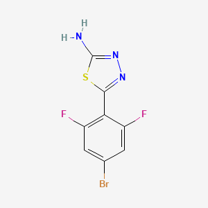 5-(4-Bromo-2,6-difluorophenyl)-1,3,4-thiadiazol-2-amine