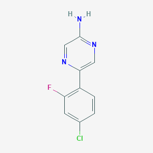 5-(4-Chloro-2-fluorophenyl)pyrazin-2-amine