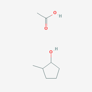 molecular formula C8H16O3 B14706254 Acetic acid;2-methylcyclopentan-1-ol CAS No. 24070-76-6