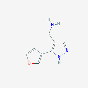 (3-(furan-3-yl)-1H-pyrazol-4-yl)methanamine