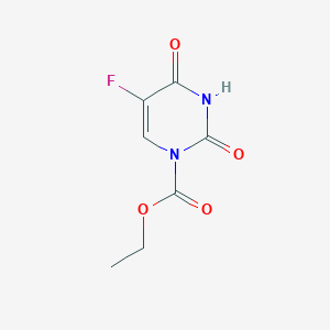 molecular formula C7H7FN2O4 B14706622 Ethyl 5-fluoro-2,4-dioxo-3,4-dihydropyrimidine-1(2H)-carboxylate CAS No. 21839-33-8