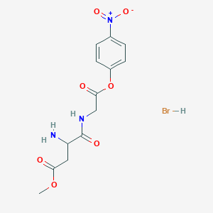 molecular formula C13H16BrN3O7 B14706636 Methyl 3-amino-4-[[2-(4-nitrophenoxy)-2-oxoethyl]amino]-4-oxobutanoate;hydrobromide CAS No. 13797-68-7