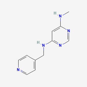 molecular formula C11H13N5 B1470664 N4-methyl-N6-(pyridin-4-ylmethyl)pyrimidine-4,6-diamine CAS No. 1540185-90-7