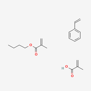 molecular formula C20H28O4 B14706652 Butyl 2-methylprop-2-enoate;2-methylprop-2-enoic acid;styrene CAS No. 25301-37-5