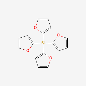 molecular formula C16H12O4Si B14706671 Silane, tetra-2-furanyl- CAS No. 20026-17-9