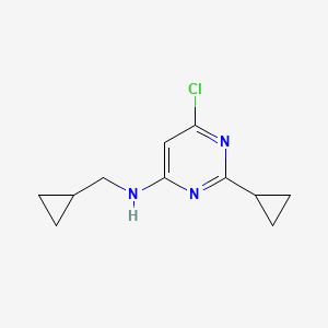 6-chloro-2-cyclopropyl-N-(cyclopropylmethyl)pyrimidin-4-amine