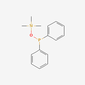 molecular formula C15H19OPSi B14706731 Phosphinous acid, diphenyl-, trimethylsilyl ester CAS No. 13683-01-7
