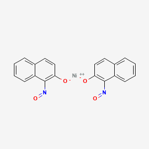 molecular formula C20H12N2NiO4 B14706806 Nickel, bis(1-(nitroso-kappaN)-2-naphthalenolato-kappaO)-, (T-4)- CAS No. 14406-66-7