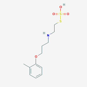 molecular formula C12H19NO4S2 B14706817 S-2-((3-(o-Tolyloxy)propyl)amino)ethyl thiosulfate CAS No. 21224-74-8