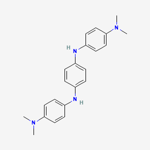 molecular formula C22H26N4 B14706823 1,4-benzenediamine, N1,N4-bis[4-(dimethylamino)phenyl]- CAS No. 17913-57-4