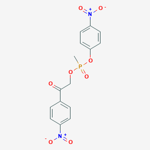 molecular formula C15H13N2O8P B14706891 p-Nitrophenacyl p-nitrophenyl methylphosphonate CAS No. 21161-62-6