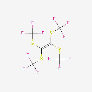 molecular formula C6F12S4 B14706917 Tetrakis[(trifluoromethyl)sulfanyl]ethene CAS No. 13003-40-2