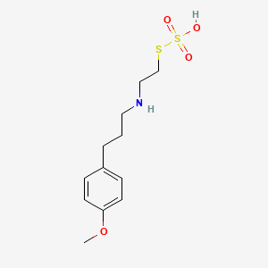 molecular formula C12H19NO4S2 B14706952 S-2-((3-(p-Methoxyphenyl)propyl)amino)ethyl thiosulfate CAS No. 21224-54-4