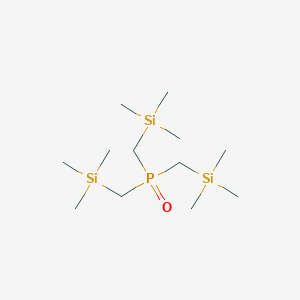 molecular formula C12H33OPSi3 B14706973 Oxo{tris[(trimethylsilyl)methyl]}-lambda~5~-phosphane CAS No. 18138-52-8