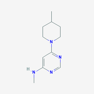 molecular formula C11H18N4 B1470702 N-methyl-6-(4-methylpiperidin-1-yl)pyrimidin-4-amine CAS No. 1537865-91-0