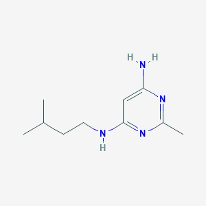 molecular formula C10H18N4 B1470708 N4-isopentyl-2-methylpyrimidine-4,6-diamine CAS No. 1503102-15-5