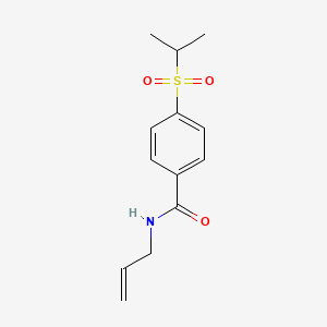 molecular formula C13H17NO3S B14707101 Benzamide, N-allyl-p-(isopropylsulfonyl)- CAS No. 20884-73-5