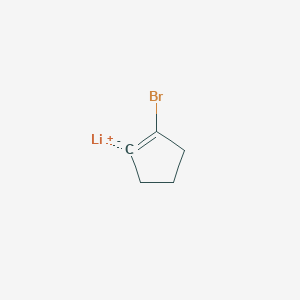 molecular formula C5H6BrLi B14707118 lithium;1-bromocyclopentene CAS No. 23586-46-1