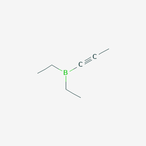 molecular formula C7H13B B14707147 Borane, diethyl-1-propynyl- CAS No. 22405-32-9