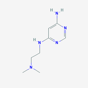 molecular formula C8H15N5 B1470718 N4-(2-(dimethylamino)ethyl)pyrimidine-4,6-diamine CAS No. 1503593-96-1