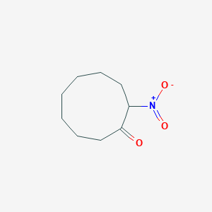 molecular formula C9H15NO3 B14707185 Cyclononanone, 2-nitro- CAS No. 13154-29-5