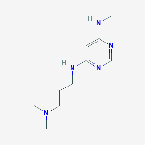 molecular formula C10H19N5 B1470720 N4-(3-(dimethylamino)propyl)-N6-methylpyrimidine-4,6-diamine CAS No. 1514645-67-0