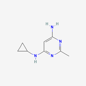 molecular formula C8H12N4 B1470721 N4-cyclopropyl-2-methylpyrimidine-4,6-diamine CAS No. 1513104-41-0