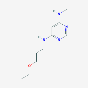 molecular formula C10H18N4O B1470726 N4-(3-ethoxypropyl)-N6-methylpyrimidine-4,6-diamine CAS No. 1520263-93-7