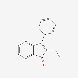 molecular formula C17H14O B14707262 2-Ethyl-3-phenyl-1H-inden-1-one CAS No. 21397-03-5