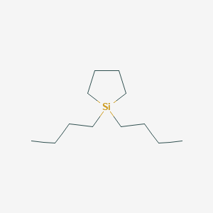 molecular formula C12H26Si B14707281 Silacyclopentane, 1,1-dibutyl- CAS No. 18105-47-0