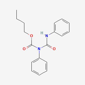 molecular formula C18H20N2O3 B14707298 Butyl phenyl(phenylcarbamoyl)carbamate CAS No. 21367-12-4