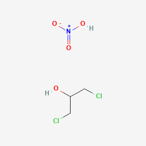 molecular formula C3H7Cl2NO4 B14707341 1,3-Dichloropropan-2-ol;nitric acid CAS No. 21981-53-3