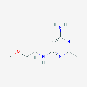 molecular formula C9H16N4O B1470735 N4-(1-methoxypropan-2-yl)-2-methylpyrimidine-4,6-diamine CAS No. 1511766-57-6