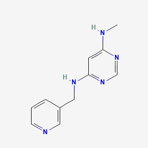 molecular formula C11H13N5 B1470738 N4-methyl-N6-(pyridin-3-ylmethyl)pyrimidine-4,6-diamine CAS No. 1528521-83-6
