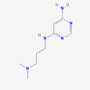 molecular formula C9H17N5 B1470739 N4-(3-(dimethylamino)propyl)pyrimidine-4,6-diamine CAS No. 1542989-63-8