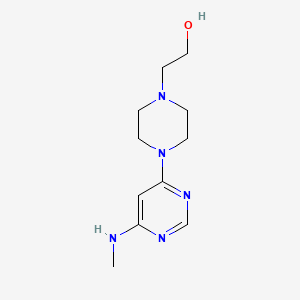molecular formula C11H19N5O B1470741 2-(4-(6-(Methylamino)pyrimidin-4-yl)piperazin-1-yl)ethan-1-ol CAS No. 1517980-37-8