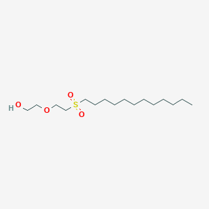molecular formula C16H34O4S B14707420 2-[2-(Dodecane-1-sulfonyl)ethoxy]ethan-1-ol CAS No. 20413-48-3